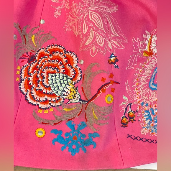 Oilily Pink Embroidered Coat - Picture 10 of 12